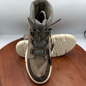 Sorel Explorer Next Carnival Waterproof Boots Womens 7.5 Tan Felt Lined Lace Up